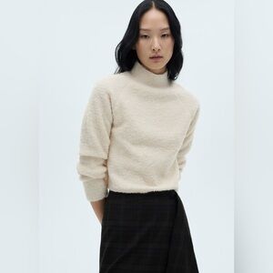 MANGO Perkins Neck Boucle Sweater